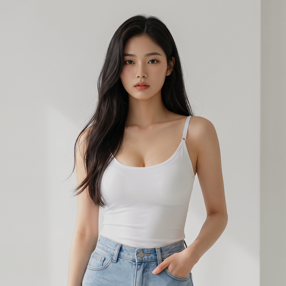 힙핑크 3cm볼륨 캡내장 볼륨나시 끈나시 이너 여름 시원한 에어 쿨 노브라 수퍼브 - 상품 이미지
