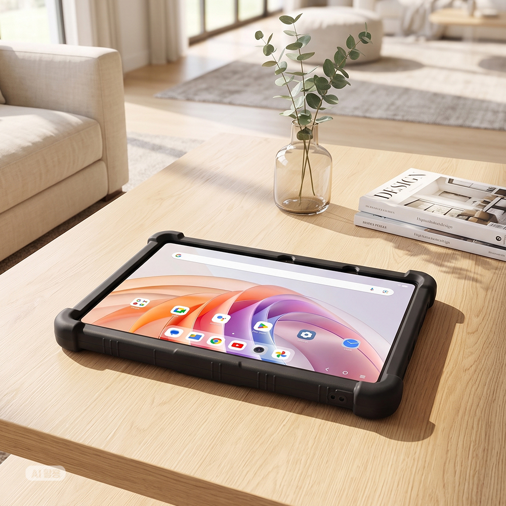 TCL TAB 11 FE 케이스 범퍼 실리콘 거치대 블랙, TCL TAB 11 FE - 상세 이미지 4