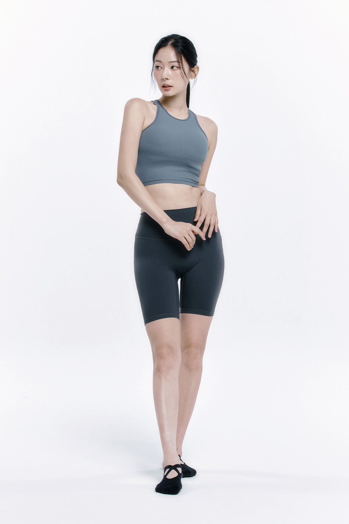 브리즈 하이라이즈 5부 포켓 바이커 쇼츠 - 오리에나 필라테스 요가 헬스 러닝 웨이트 이미지 8