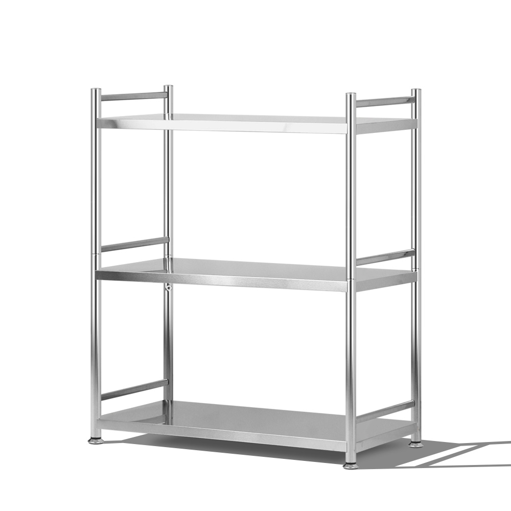 스텐선반 쇠테리어 팬트리 다용도실선반 진열 선반장 750mm, 3단, 스테인레스 - 상품 이미지