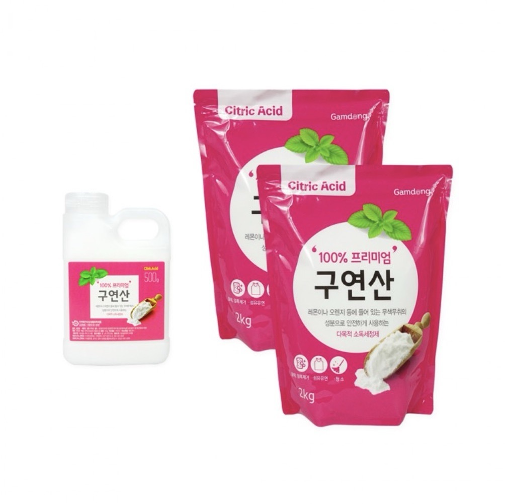 구연산세정제 주방욕실청소세제 대용량청소구연산세트 - 상품 이미지