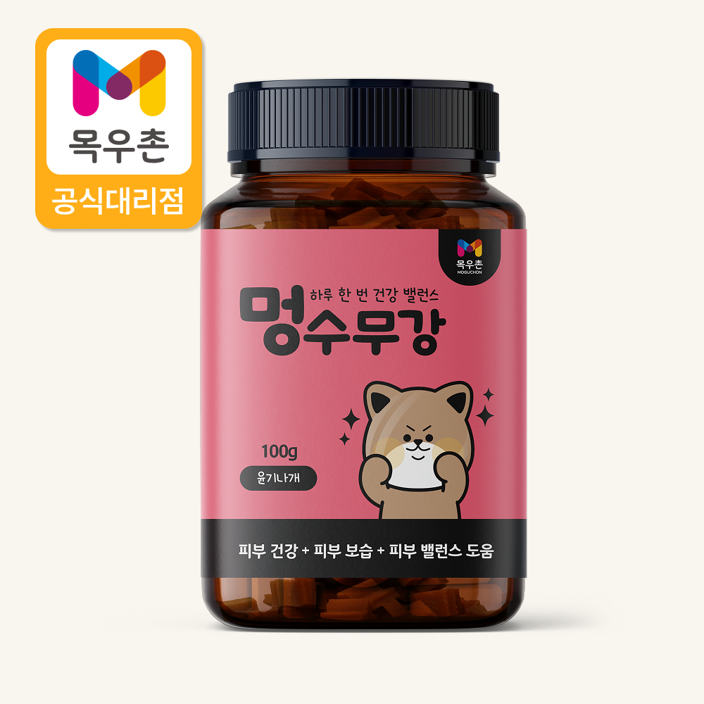 목우촌 멍수무강 강아지 영양제 피부+피모, 100g, 1개 - 상품 이미지