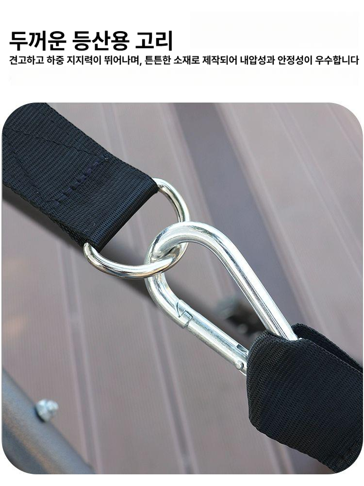 자립식 캠핑 해먹 받침대 세트 가정용 실내 그네 1인용 스탠드 커피색 해먹+프레임 이미지 7