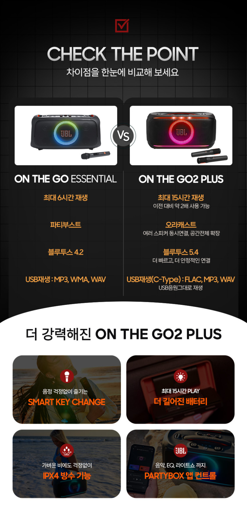 JBL PARTYBOX ON THE GO2 스피커 온더고2 플러스 판매처 상세 정보 이미지 4
