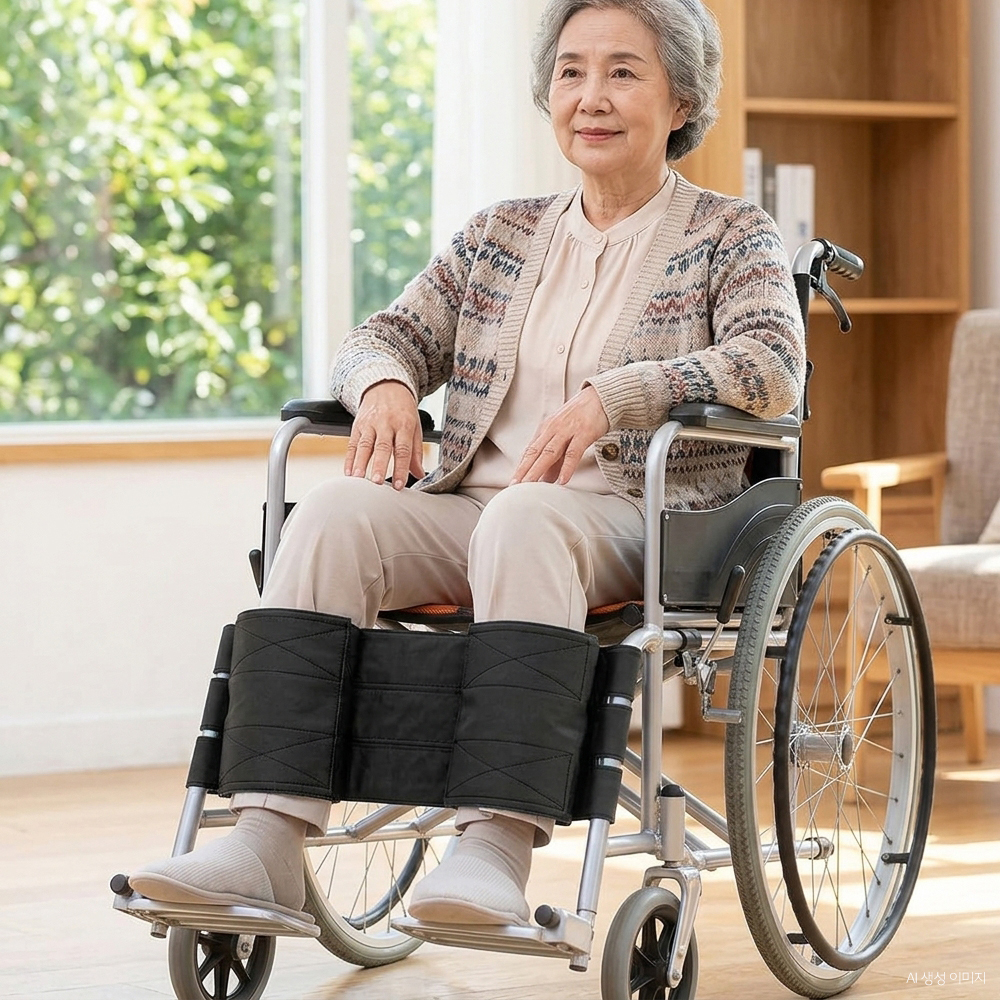 휠체어 다리 안전벨트 낙상방지 고정벨트 안전띠 스트랩 - 상품 이미지