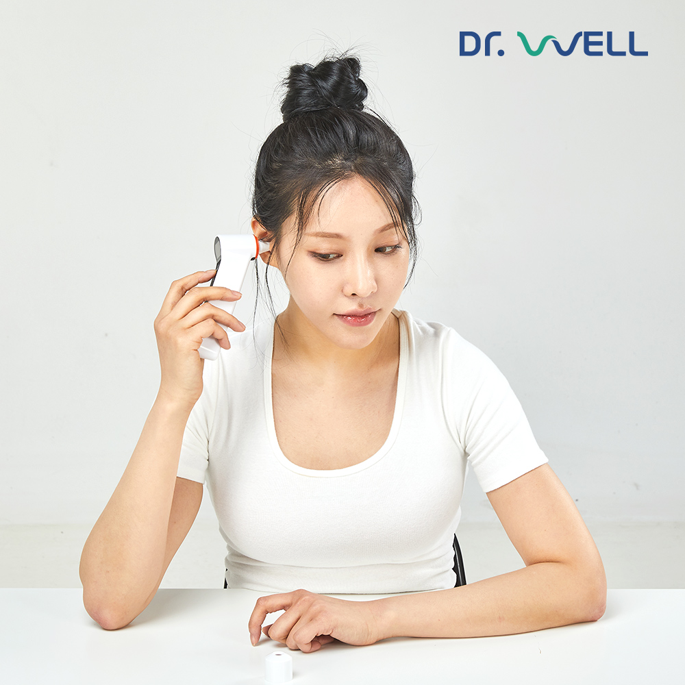 닥터웰 귀 적외선 체온계 접촉 비접촉 겸용 아기 신생아 이마 체온 측정기 DR-365 상품 이미지