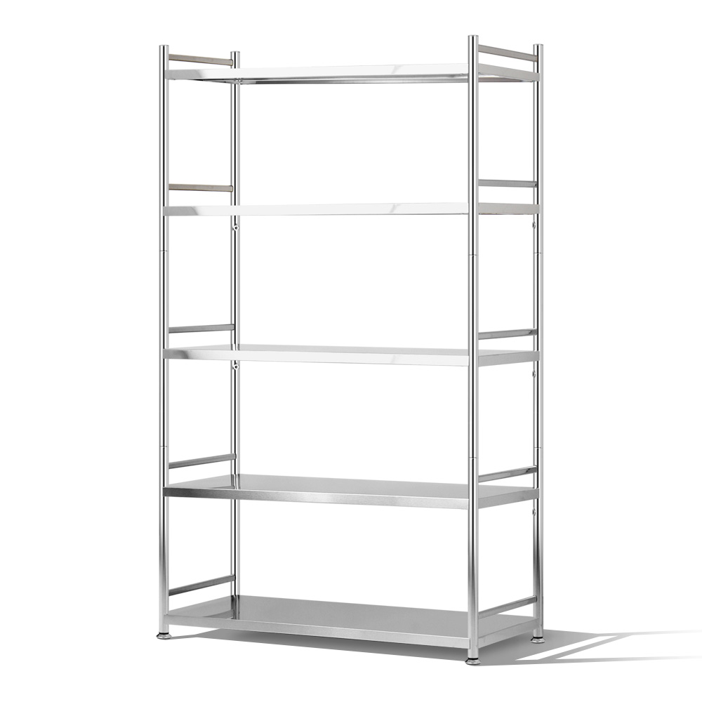 스텐선반 쇠테리어 팬트리 다용도실선반 진열 선반장 900mm, 5단, 스테인레스 - 상품 이미지