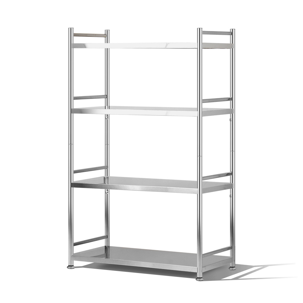 스텐선반 쇠테리어 팬트리 다용도실선반 진열 선반장 750mm, 4단, 스테인레스 - 상품 이미지