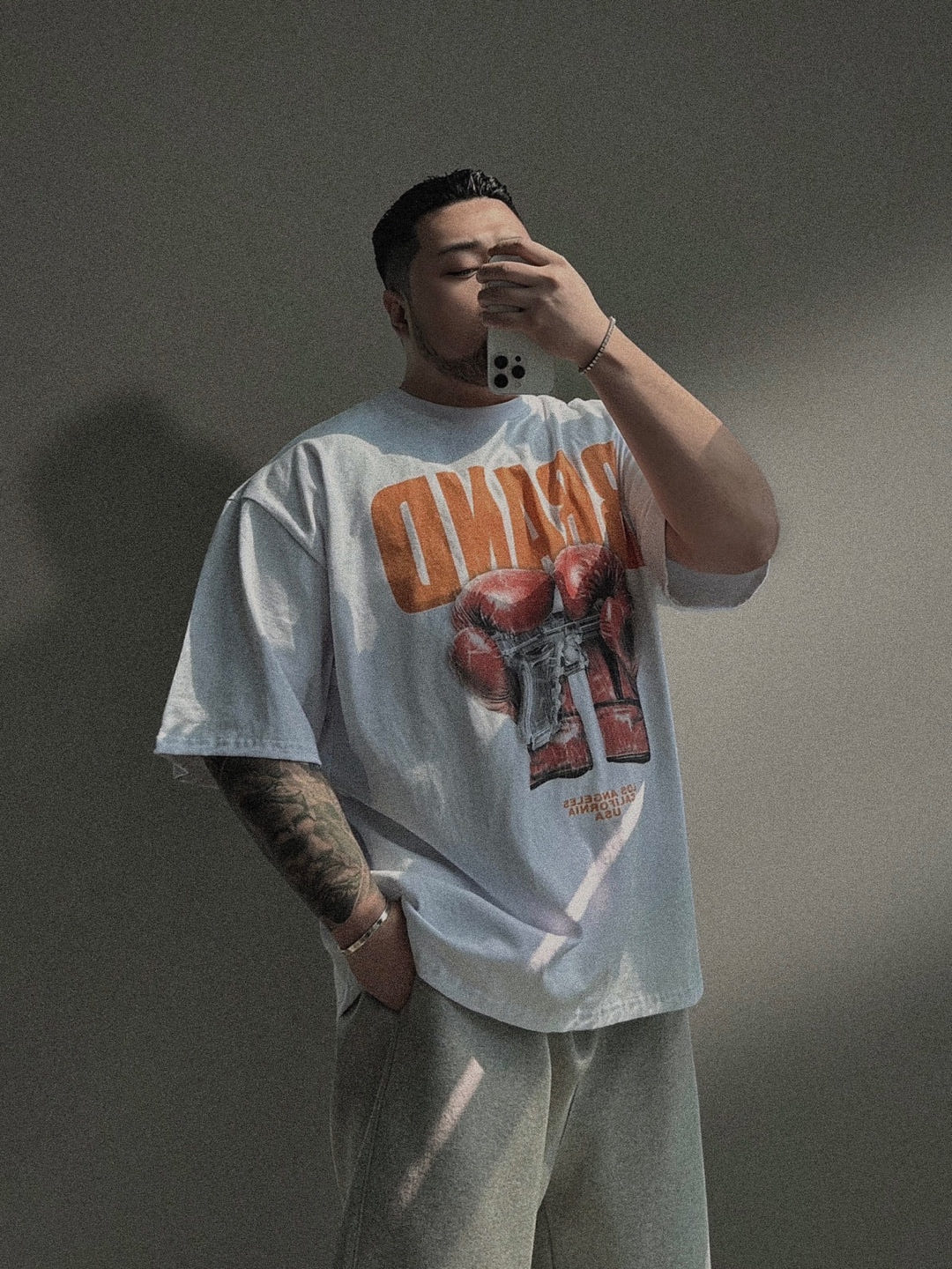 에이오알닷 aor. 글러브 오버 반팔티 2COLOR 빅사이즈 박스핏 오버핏 티셔츠 에이오알닷