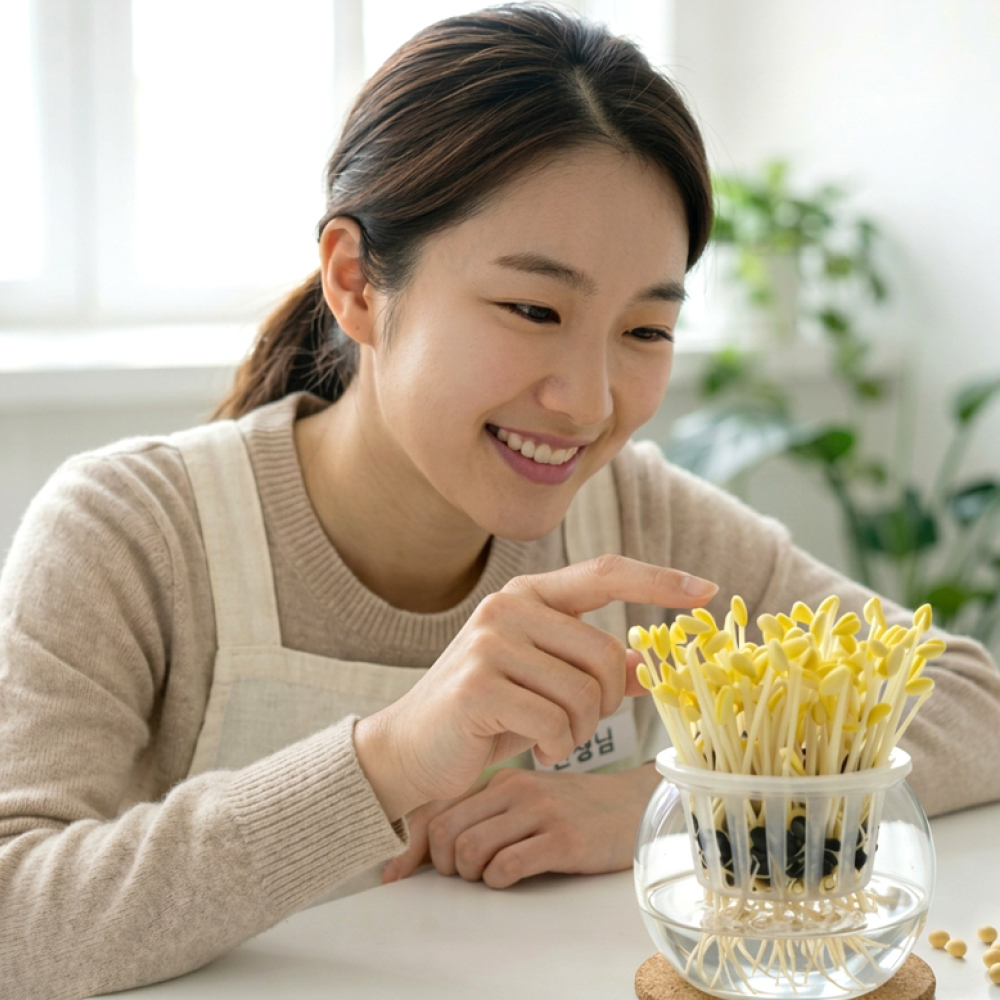 전통 갓 콩나물 키우기 체험키트 자연관찰 오감발달 식물키우기 재배교구 - 상세 이미지 4