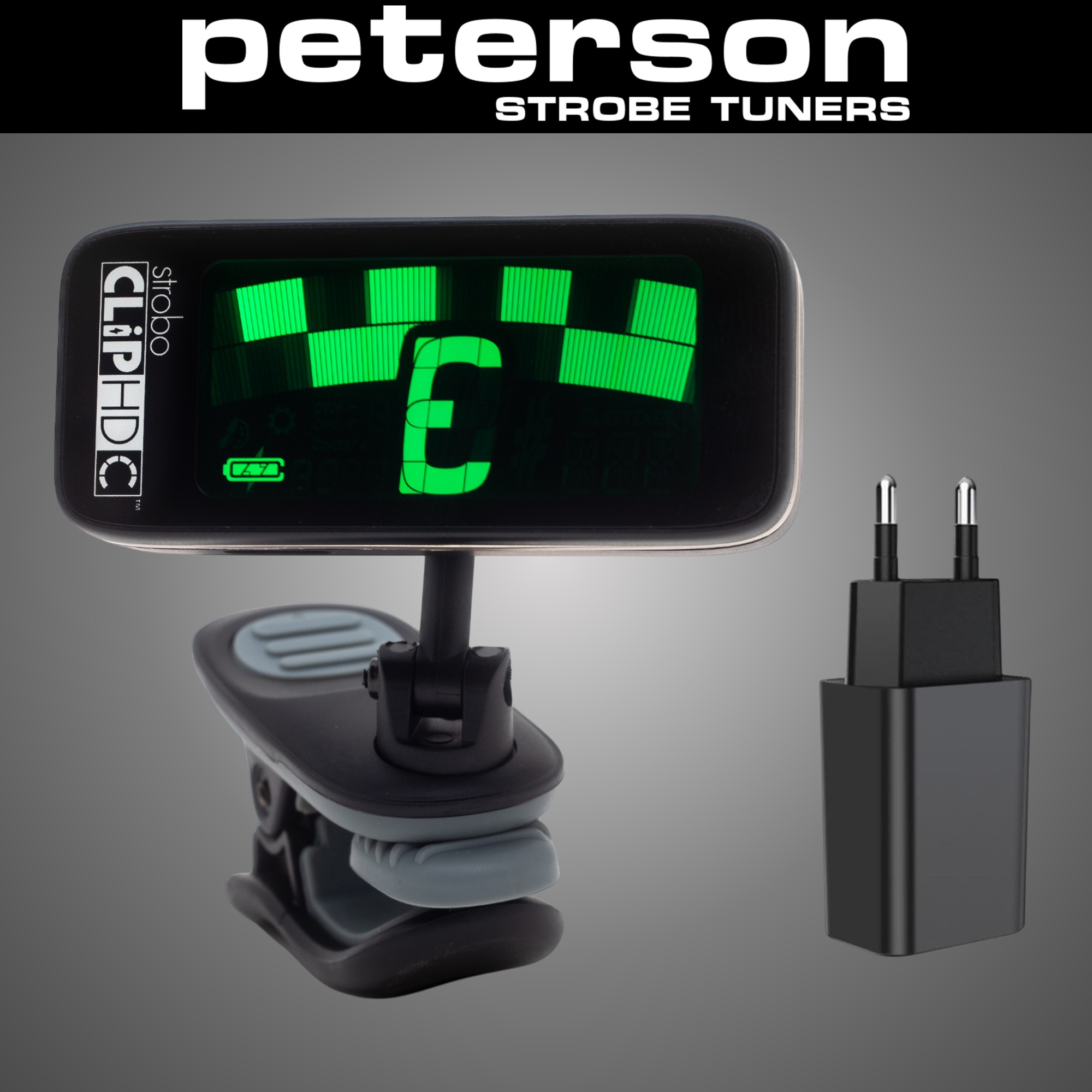 피터슨 튜너 클립형 Peterson StroboClip HDC C타입 5V 충전기 패키지 - 상품 이미지