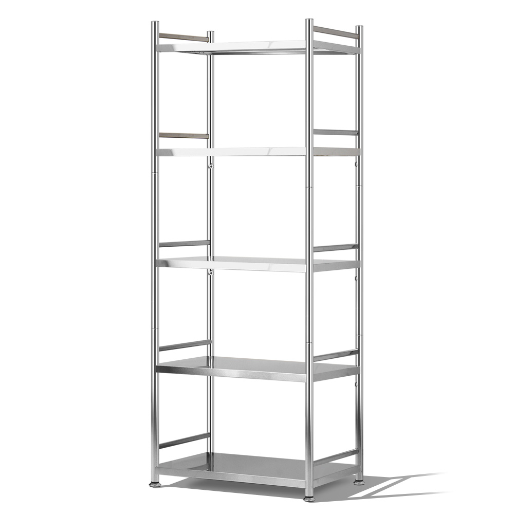 스텐선반 쇠테리어 팬트리 다용도실선반 진열 선반장 600mm, 5단, 스테인레스