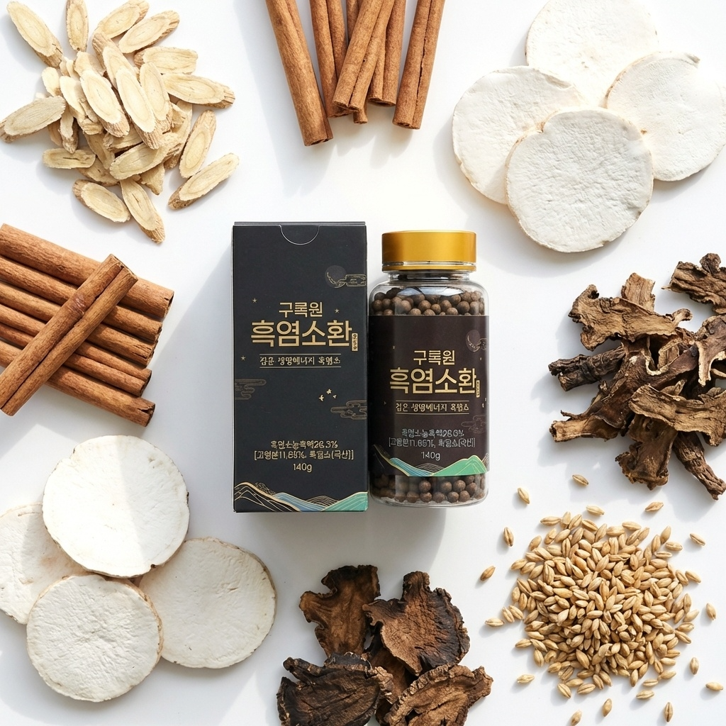 구록원 흑진단 흑염소환 140g 먹기 편한 흑염소진액환 선물세트 - 상세 이미지 3