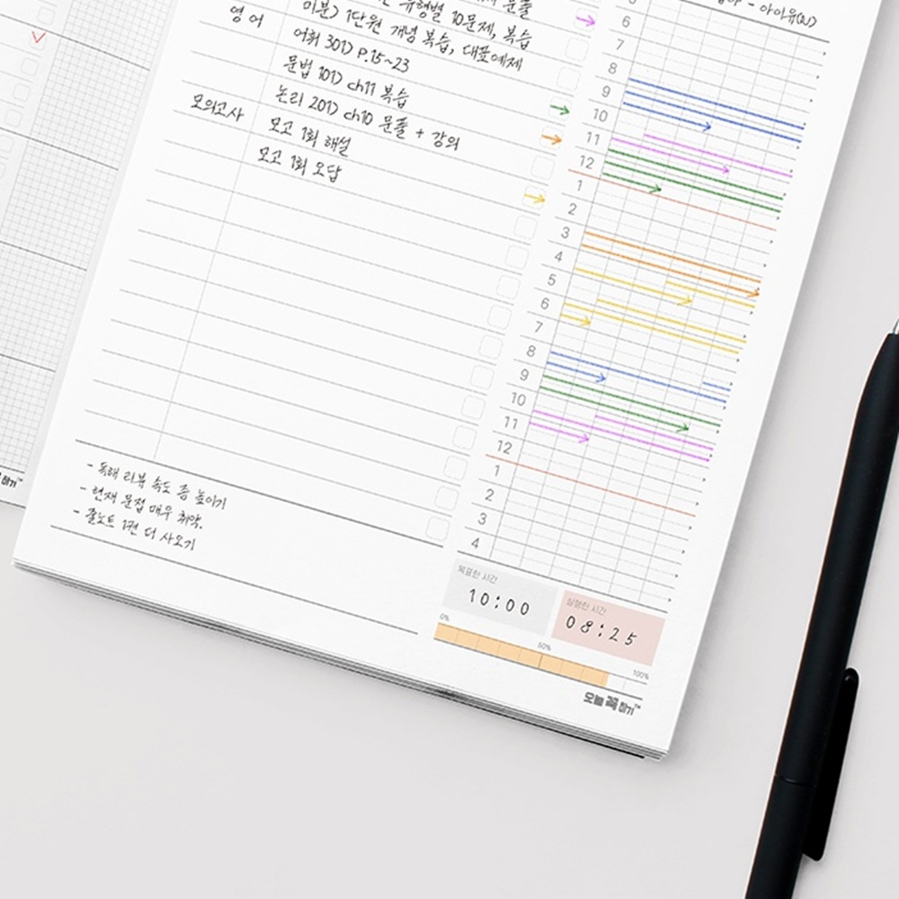 스탠딩 스터디플래너 100일 학습플래너 공부계획표 타임테이블 - 상세 이미지 4