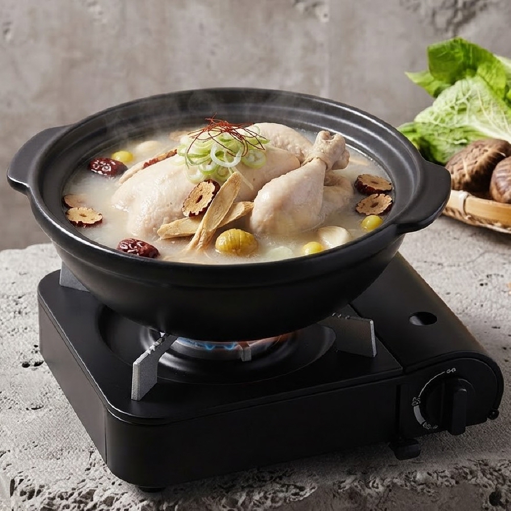 무균열 내열 세라믹 전골 뚝배기 된장 찌개 삼계탕 업소용 25cm - 상세 이미지 3