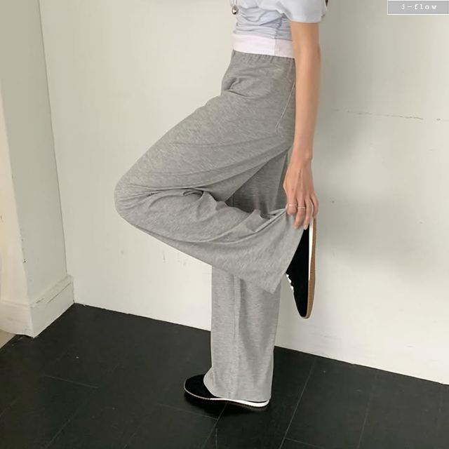 이룬 밴딩 힙포켓 와이드 쿨 팬츠 3col 여름 루즈핏 이지팬츠 트레이닝 데일리 제이플로우 이미지 8