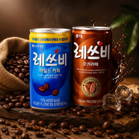 롯데칠성음료 레쓰비 마일드커피 모카라떼 175ml 2종 30캔씩 총 60캔 캔커피