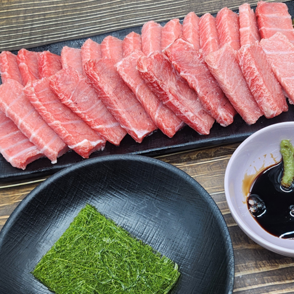 토해원 참치 세미도로 필렛 냉동 횟감 사시미용 참다랑어 중뱃살 블록 500g 내외 이미지 6