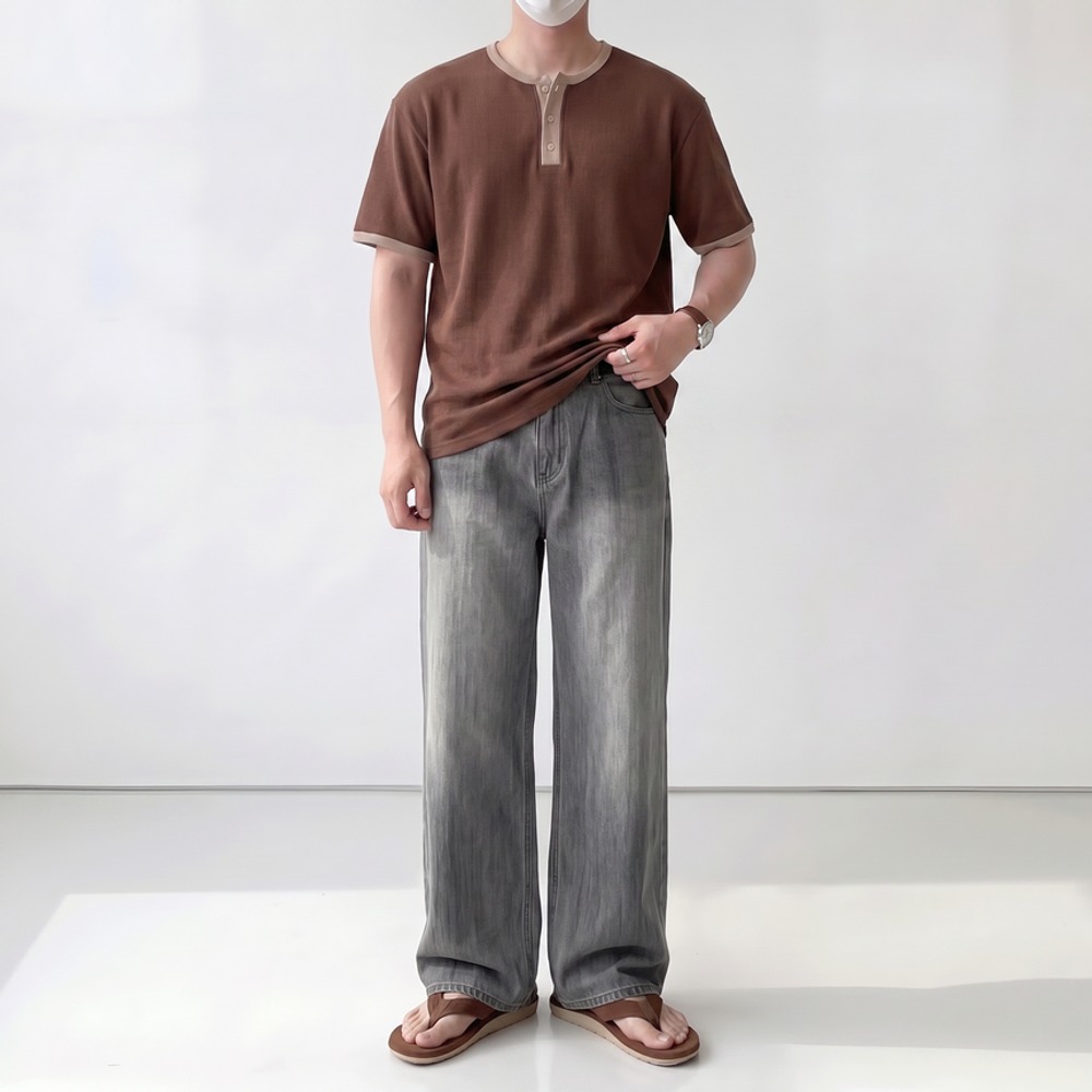 1+1 연청바지 린넨청바지 - 상세 이미지 2