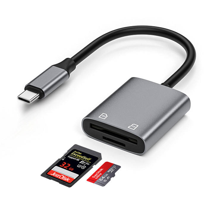 올거치 C타입 SD카드 마이크로SD카드 리더기 블랙박스 멀티 USB 3.1 TF 핸드폰 - 상세 이미지 2