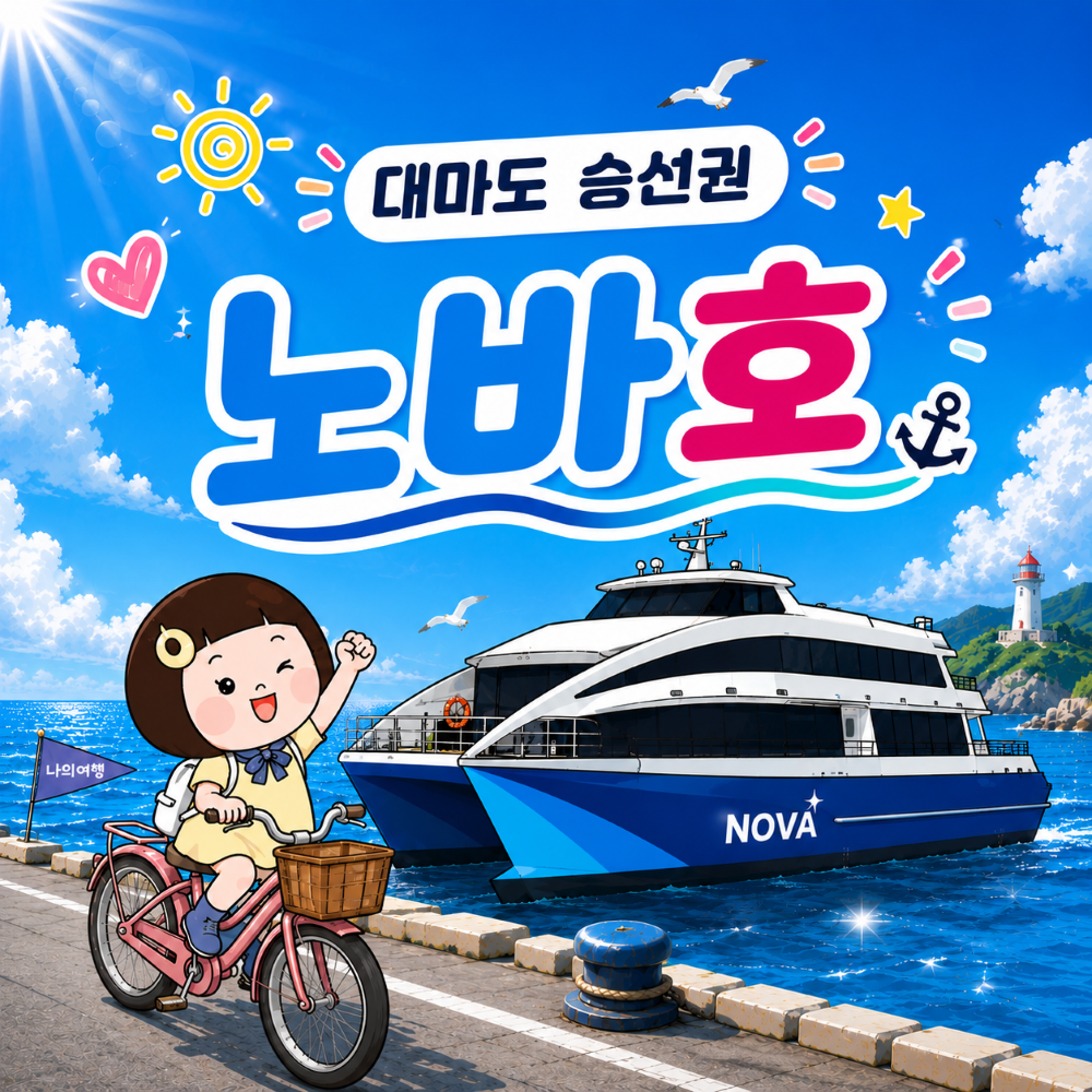부산 대마도 배편 예약 배 왕복승선권 노바호 당일치기 버스투어 1박2일 히타카츠 이즈하라 - 상품 이미지