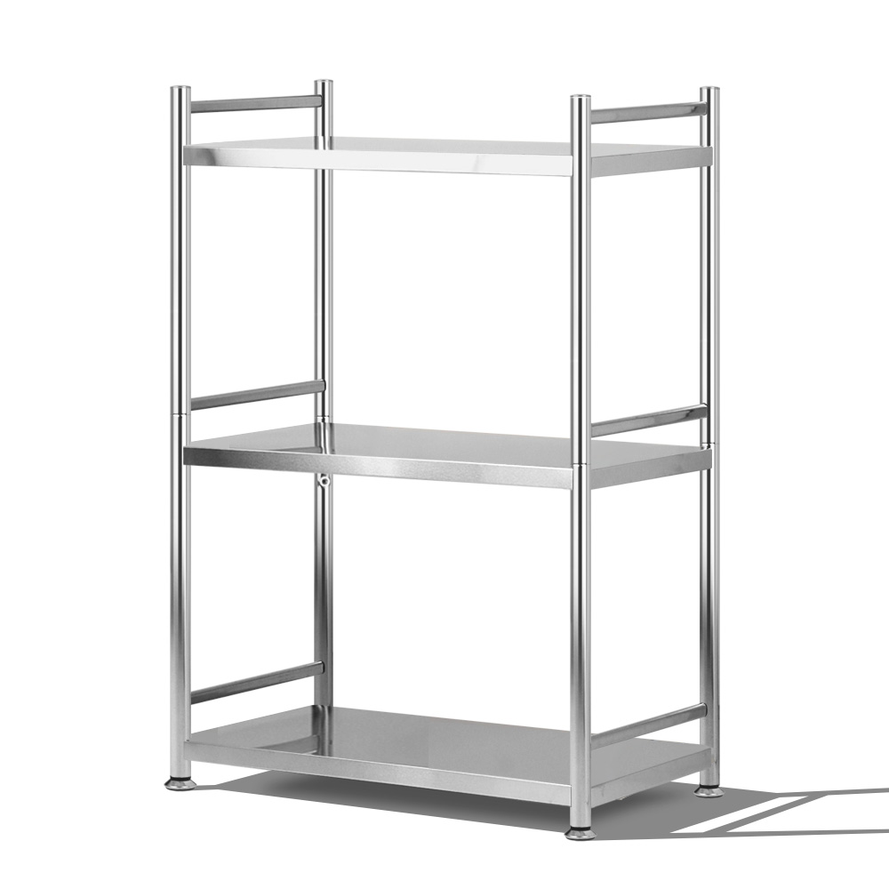 스텐선반 쇠테리어 팬트리 다용도실선반 진열 선반장 600mm, 3단, 스테인레스 - 상품 이미지