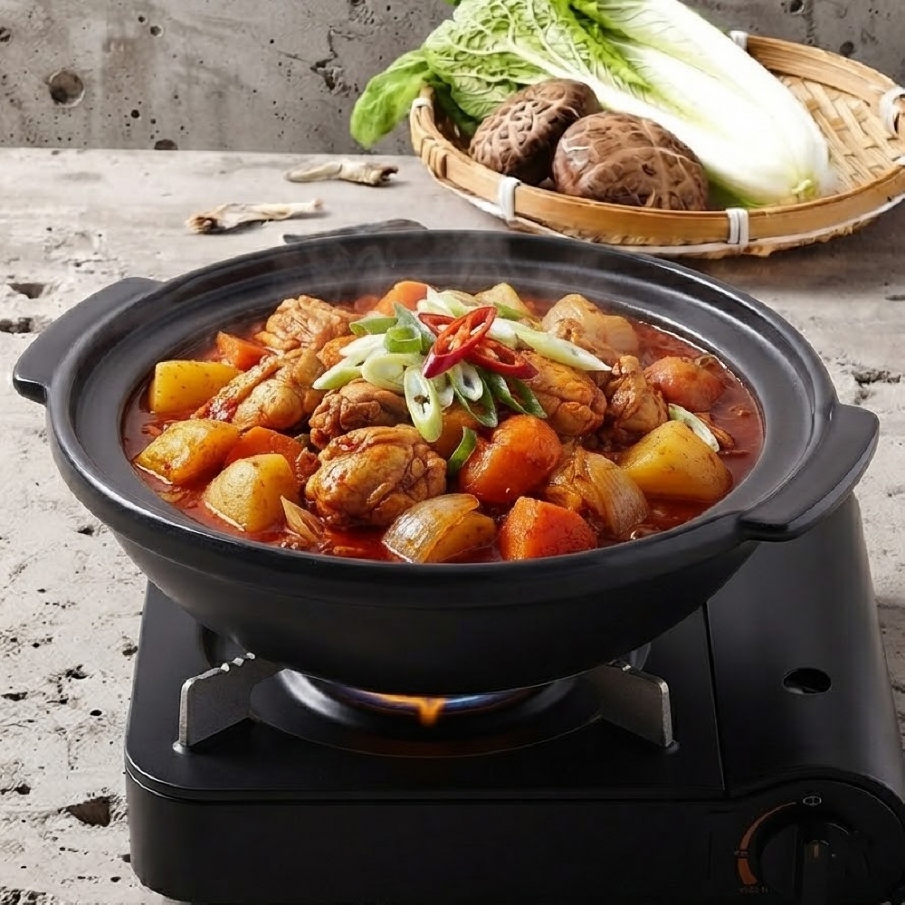 무균열 내열 세라믹 전골 뚝배기 된장 찌개 삼계탕 업소용 25cm 이미지 6