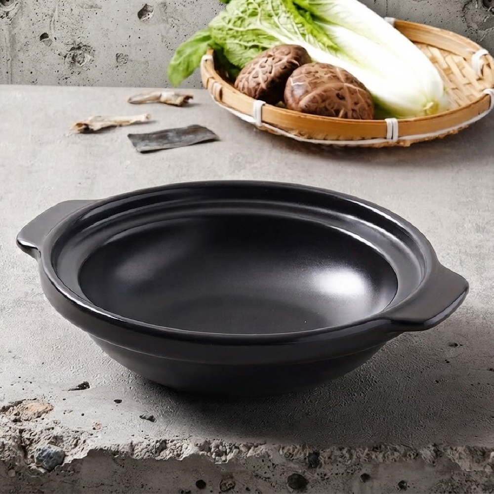 무균열 내열 세라믹 전골 뚝배기 된장 찌개 삼계탕 업소용 20cm - 상품 이미지