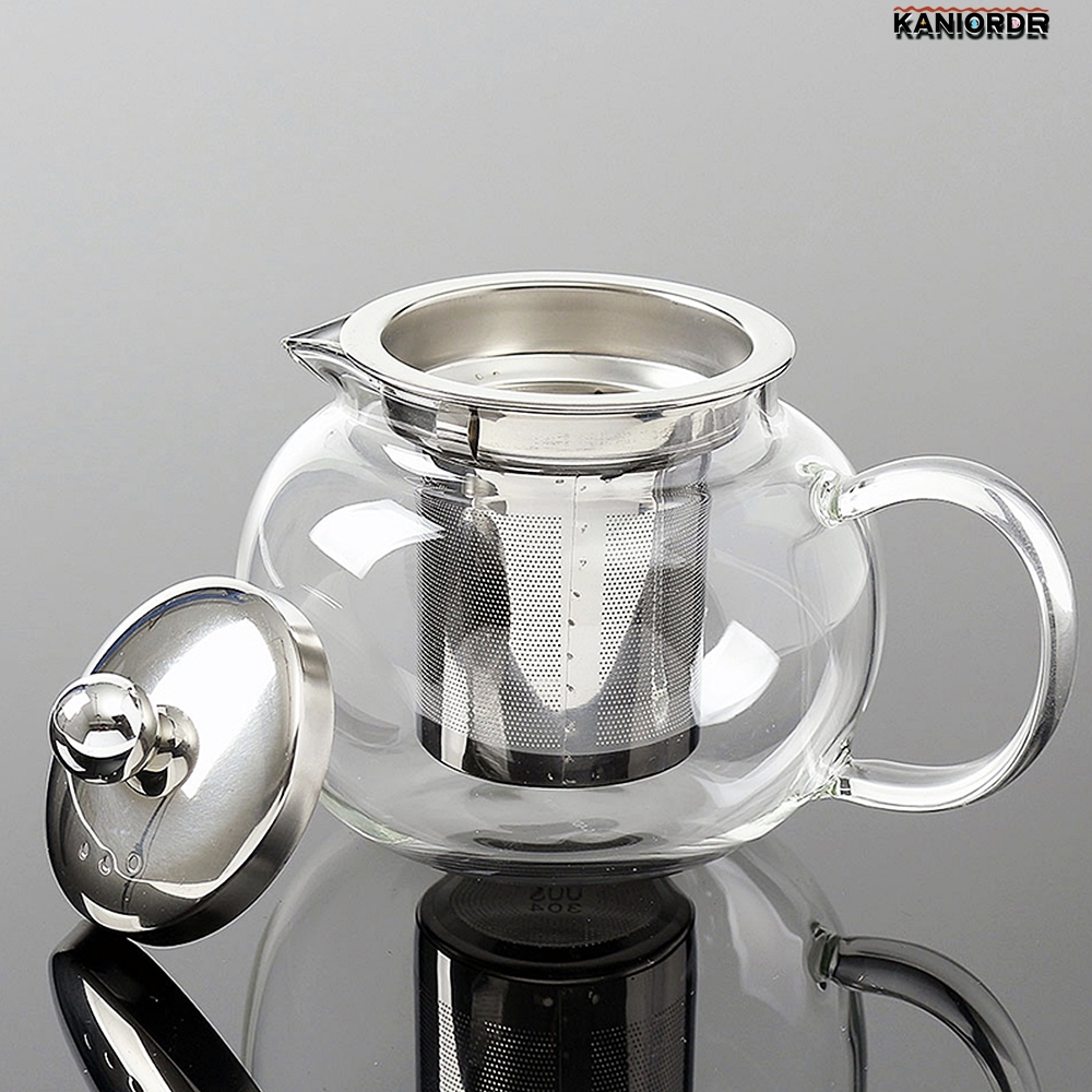 내열 유리 티팟 가정용 티 보트 주전자 차우리는 도구 650ml - 상품 이미지