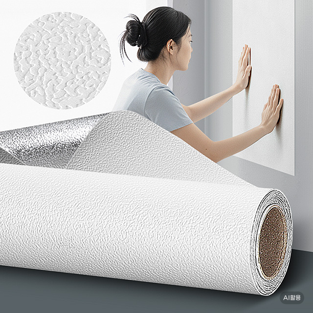 일반 도배지 거실 풀바른벽지 풀칠한 롤 붙이는 접착식종이벽지 45cm x 2.5M, 스톤화이트
