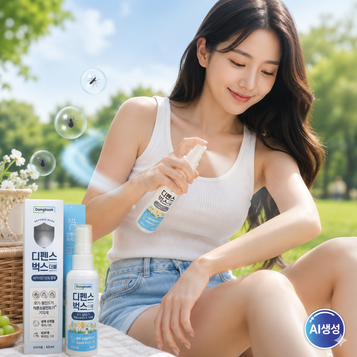 디펜스벅스더블 이카리딘 15% 천연 뿌리는 모기기피제 기내반입 임산부 모기약 모기퇴치제 - 상품 이미지
