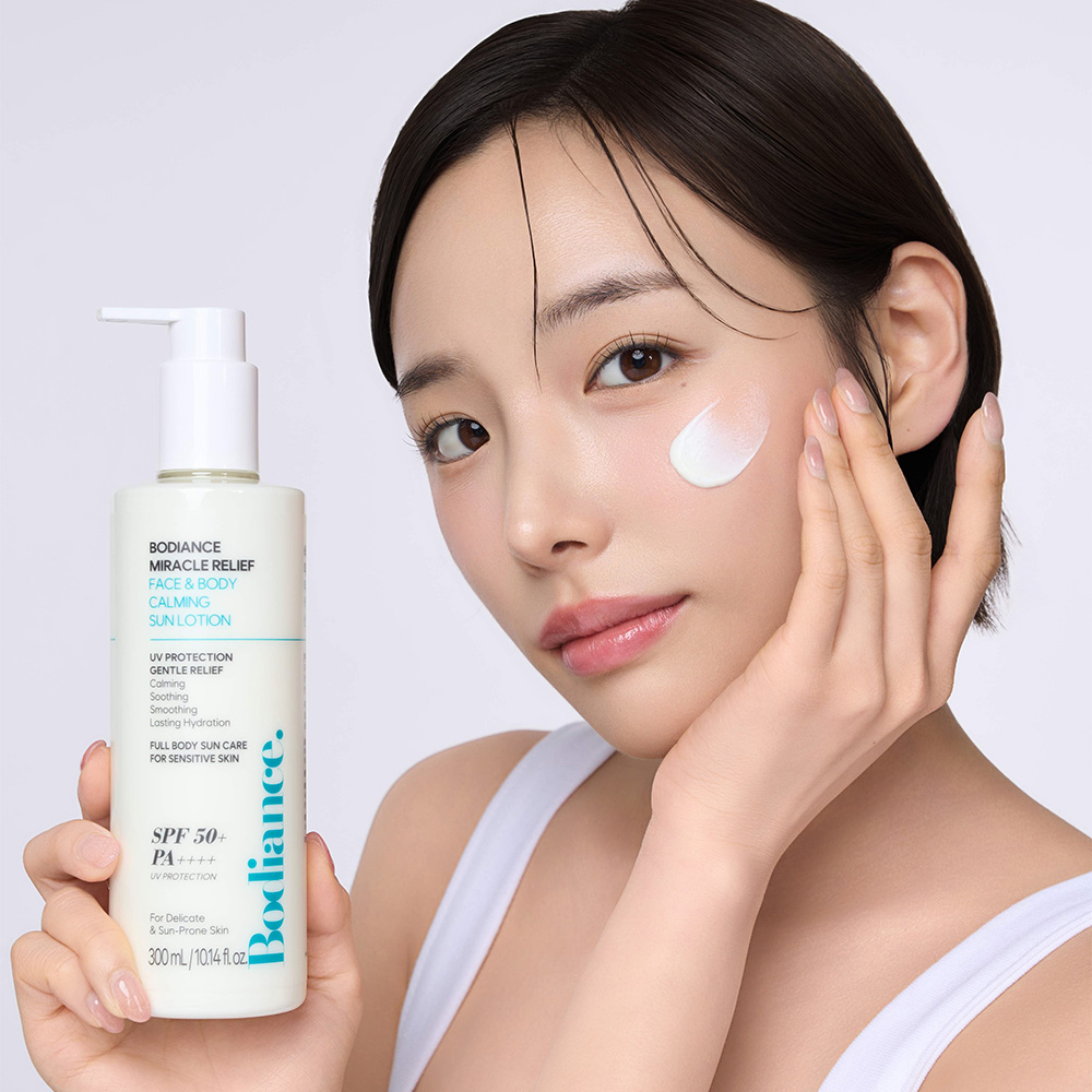 바디언스 눈시림 백탁없는 저자극 페이스 앤 바디 선크림 대용량 300ml 선로션 선블록 이미지 6