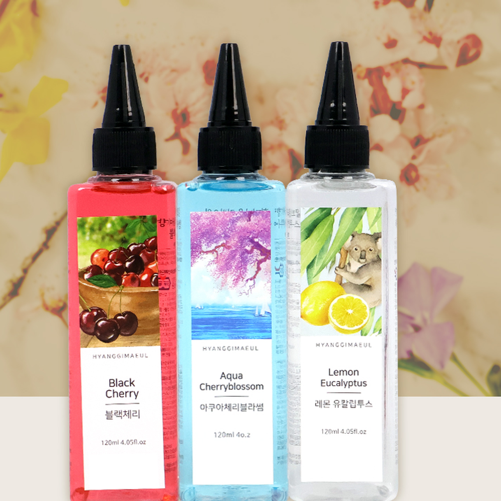 뾰족캡차량용디퓨저리필 옥수수에탄올실내용리필오일 순수자연향공간방향 120ml 블랙체리 - 상세 이미지 5