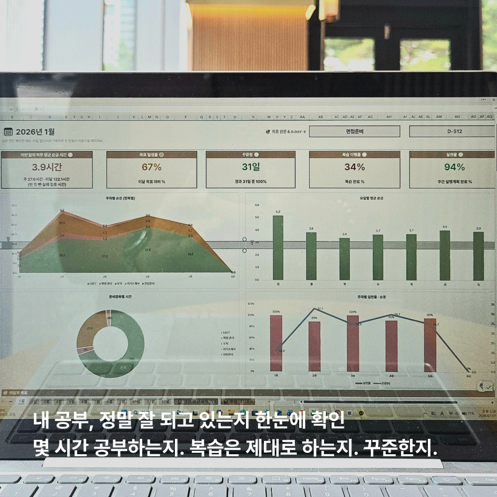 엑셀 구글 스터디플래너 공부플래너 투두리스트 스케줄러 회계사 설계 공부법 연구 다수 반영 이미지 6