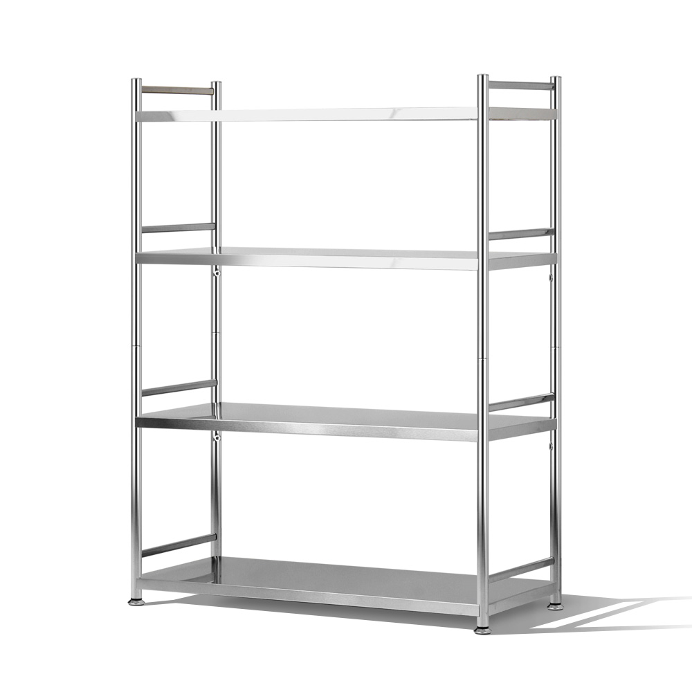스텐선반 쇠테리어 팬트리 다용도실선반 진열 선반장 900mm, 4단, 스테인레스 - 상품 이미지