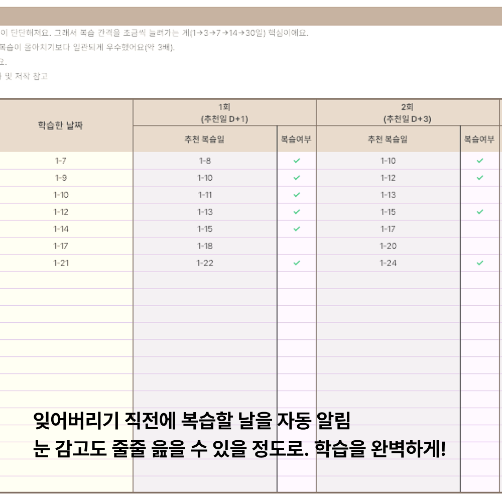 엑셀 구글 스터디플래너 공부플래너 투두리스트 스케줄러 회계사 설계 공부법 연구 다수 반영 이미지 7