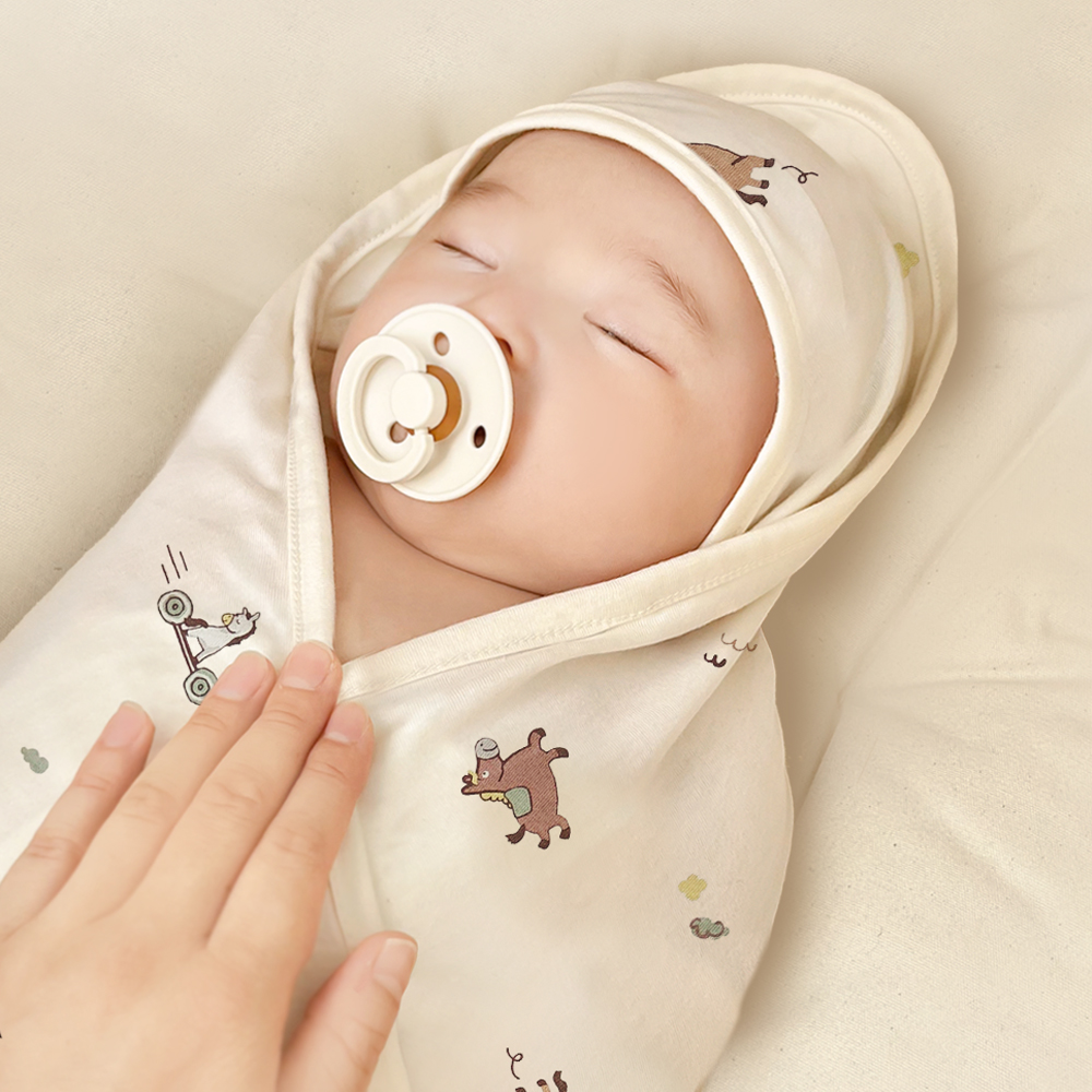 이키 오가닉 아기 신생아 속싸개 조리원속싸개 곰 이미지 6