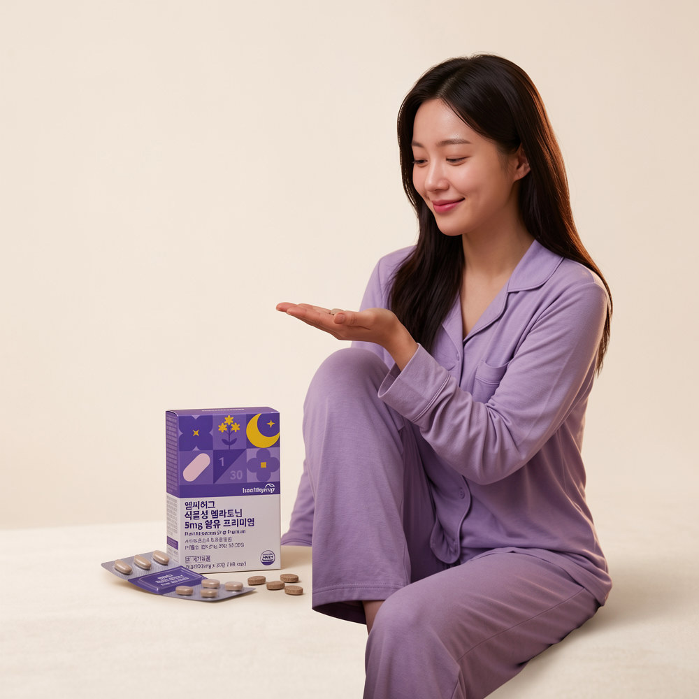 미국 식물성 멜라토닌 5mg 수면보조제 멜라토닌 효과 미니정제 60정 8주분 - 상세 이미지 5