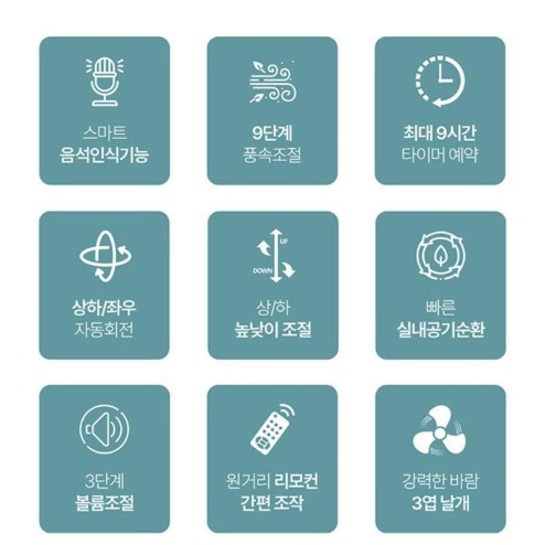 음성인식 에어써큘레이터 25cm 리모컨 주방 가정용 스탠드써큘레이터 선풍기 - 상세 이미지 5