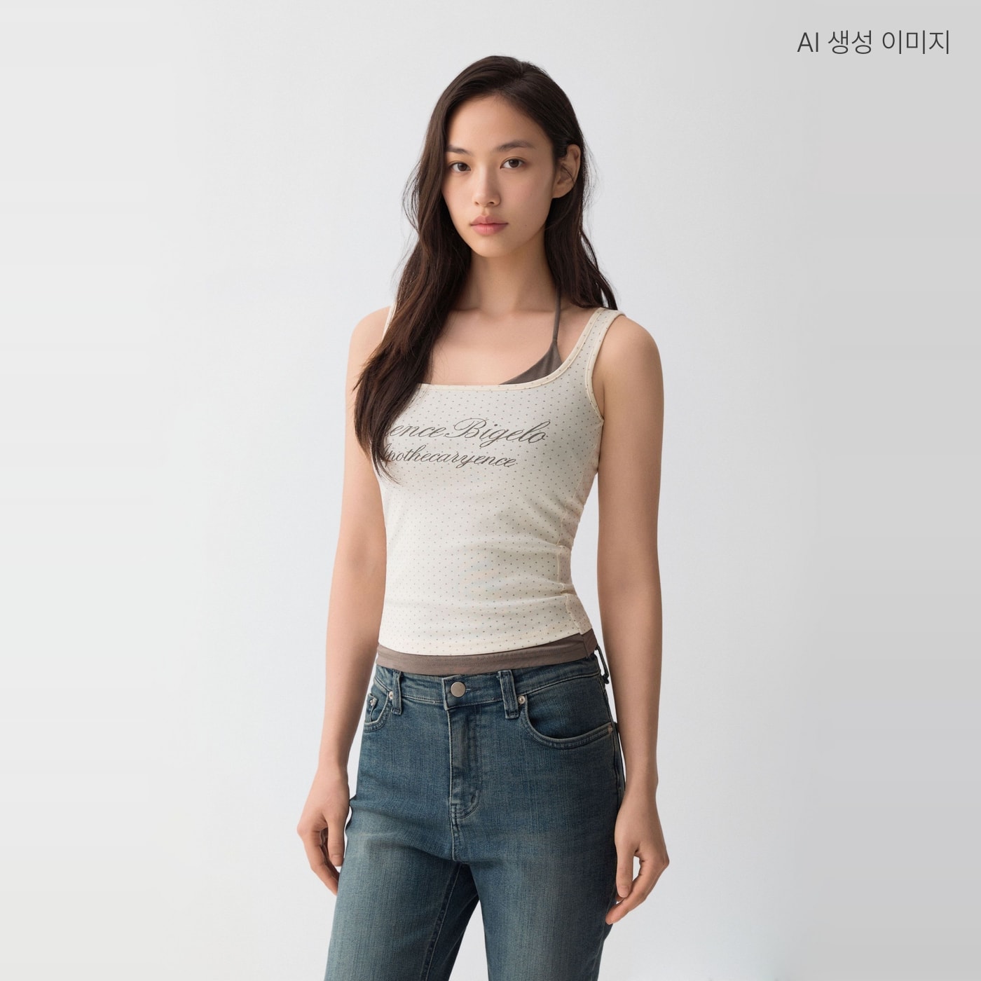 스파오 스타도트 홀터넥 레이어드 나시 SPRNG26G99 - 상품 이미지