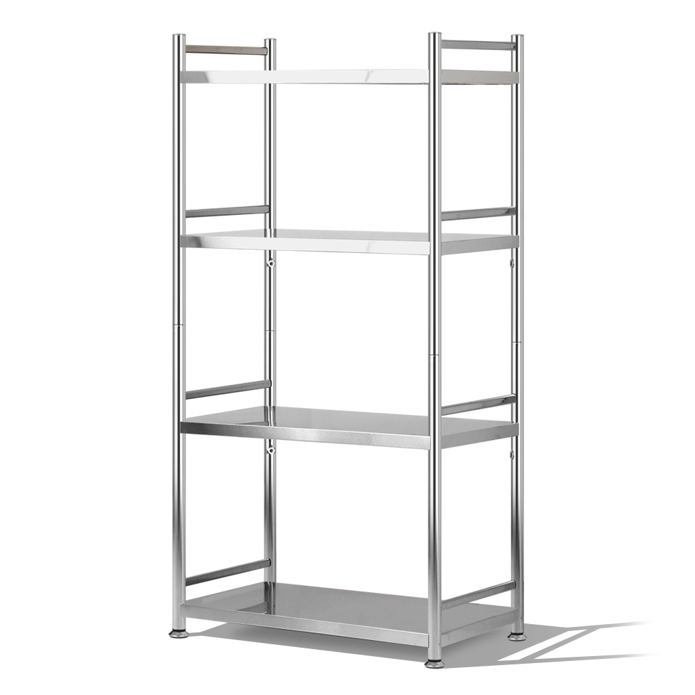 스텐선반 쇠테리어 팬트리 다용도실선반 진열 선반장 600mm, 4단, 스테인레스 - 상품 이미지