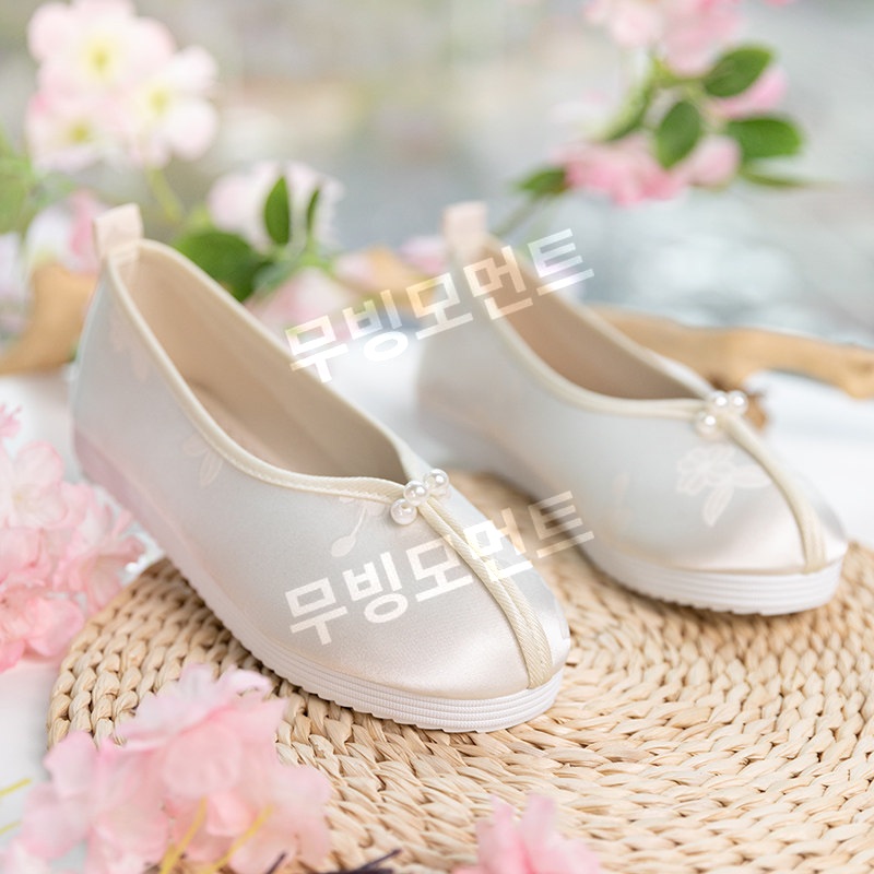 꽃신 한복신발 꽃자수 단화 둥근코 여성 생활한복 - 상세 이미지 5