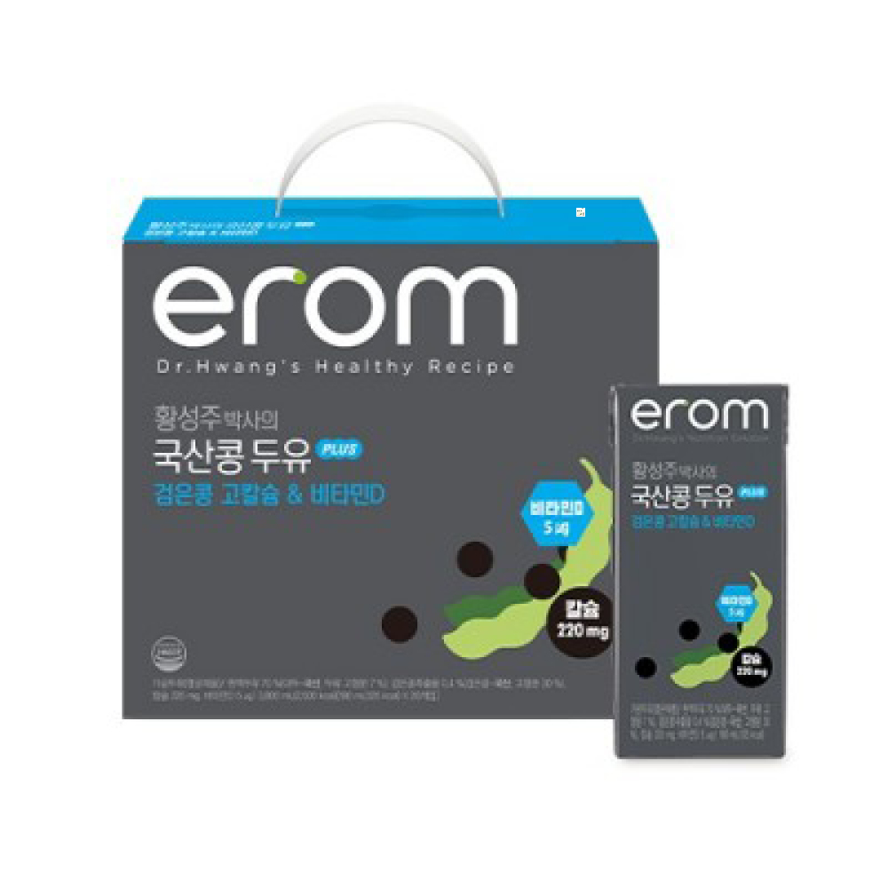 황성주박사의 국산콩 두유 PLUS 검은콩 고칼슘비타민D, 190ml, 16개 - 상품 이미지