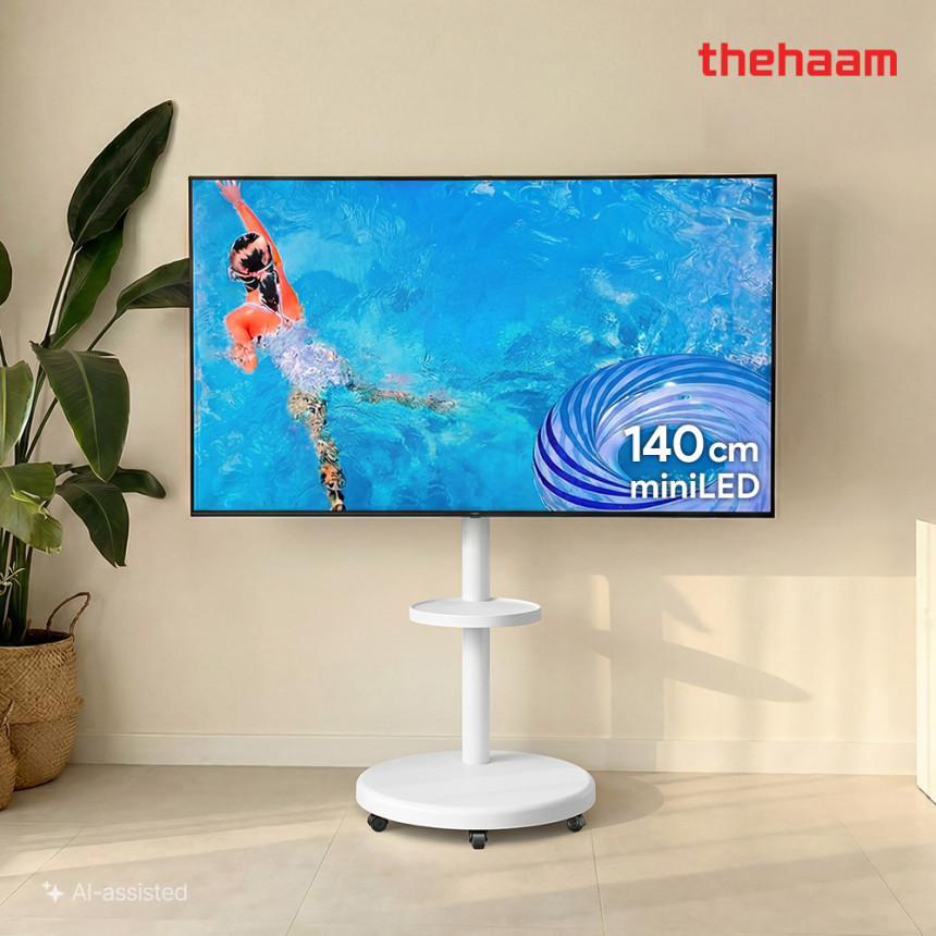 더함 이동형 삼탠바이미 스마트 구글 티비 140cm(55인치), 미니LED 120Hz 울트라, 본체