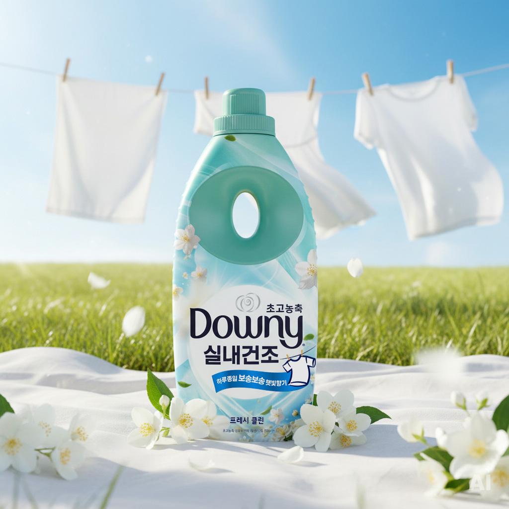 다우니 실내건조 프레시 클린 1L 초고농축 섬유유연제 본품 5개 + (증정) 섬유유연제 200ml 샘플 1개 상품 이미지