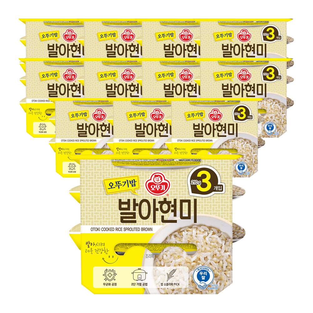 오뚜기 맛있는 오뚜기밥 발아현미 210g, 36개