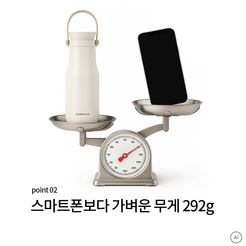 락앤락 메트로 텀블러 보온보냉 사무실 스텐 손잡이 티 차망 커피 머그컵 - 상세 이미지 4