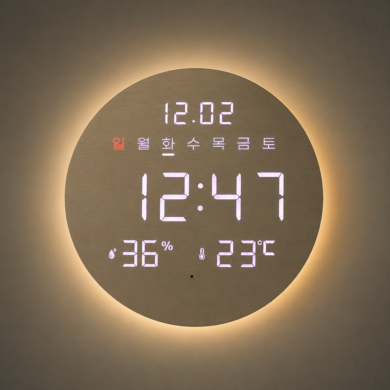 오아 데이클락 LED 벽시계 온습도 무소음 디지털 벽걸이 시계 거실 사무실 인테리어 상품 이미지