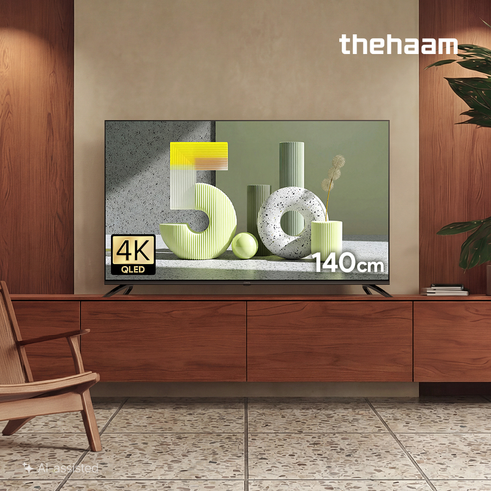 더함 미니LED 무상업 출고 스마트 구글 QLED 티비 140cm(55인치), 120Hz, 본체 상품 이미지