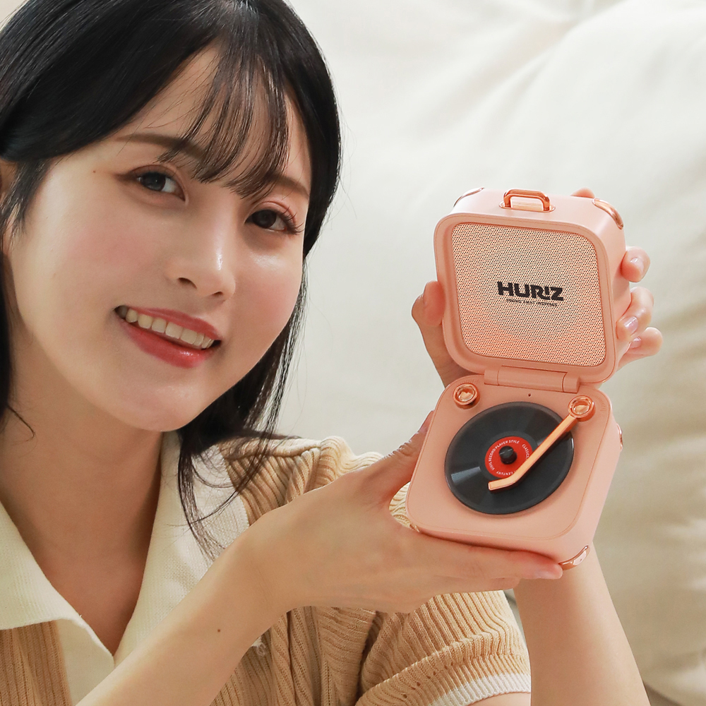 휴라이즈 HR-STB150 캐리어 디자인 감성 LED 블루투스 스피커 핑크 - 상세 이미지 3